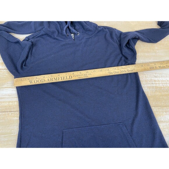IDEOLOGY Active Women's Blue Heathered Cozy Knit Hoodie Size XS Thumb Holes - Picture 6 of 9